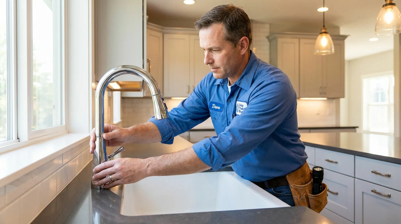 Kitchen faucet installation by Johns Plumbing LLC in Cowarts