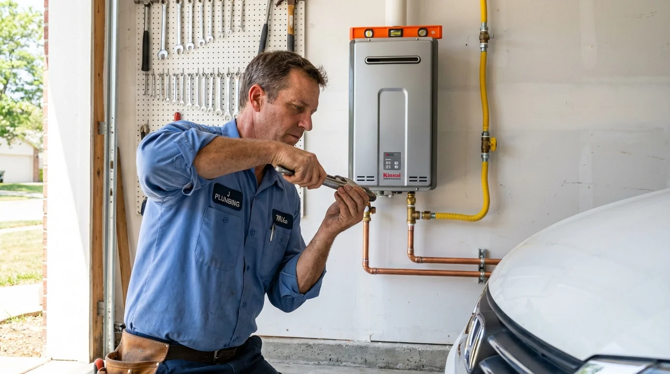 Tankless water heater installation by a Johns Plumbing LLC plumber in Cowarts
